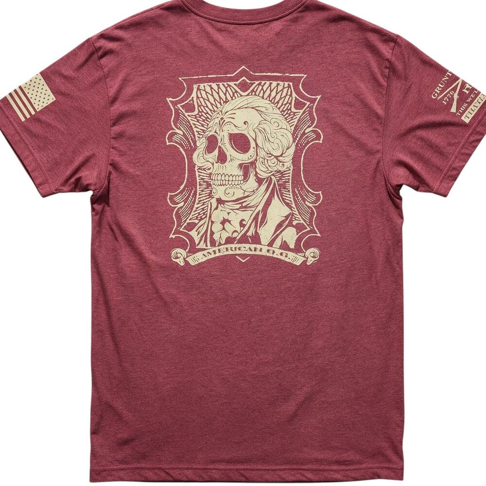 Grunt Style This We’ll Defend Mens Large Short Sleeve USA Military Skull T Shirt